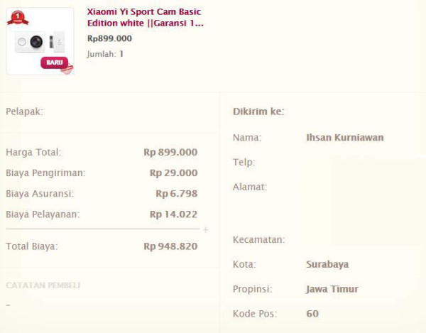 Pengalaman Belanja di BukaLapak