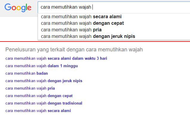 Keyword Suggestion Hasil Pencarian Google