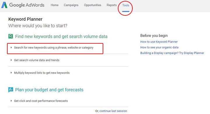 Mencari Keyword Blog Dengan Google Keyword Tools