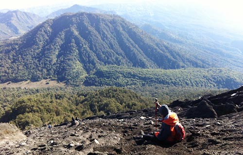 Istirahat di gunung semeru