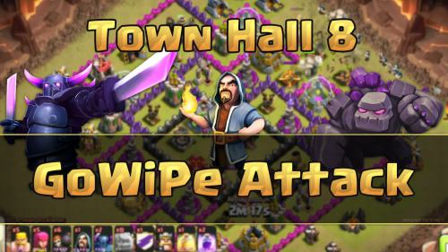 Serangan War Clash of Clans TH8 GoWiPe