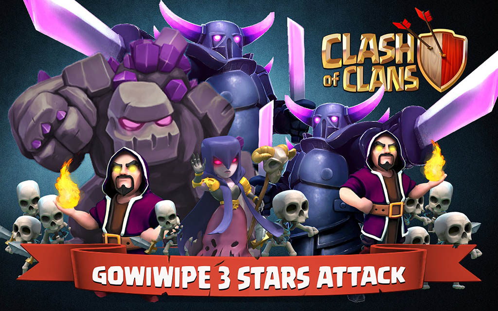 Strategi Serangan Darat Clash of Clans TH 9 Kombinasi Pasukan GoWiWiPe