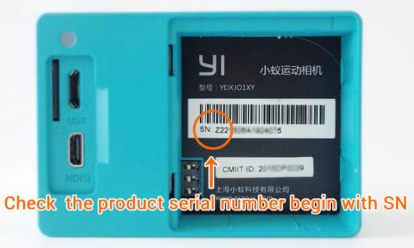 Serial Number Update Firmware Xiaomi Yi